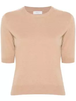 Peserico свитер с бисером, коричневый