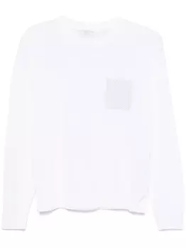 Peserico свитер с цепочкой, белый