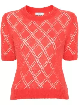 Peserico свитер с короткими рукавами, красный