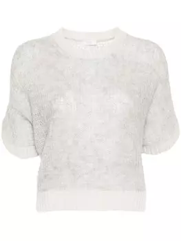 Peserico свитер с короткими рукавами, серый