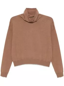 Peserico свитер с люрексом, коричневый