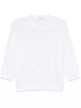 Peserico свитер с пайетками, белый