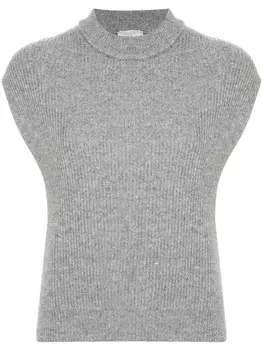 Peserico свитер с пайетками, серый