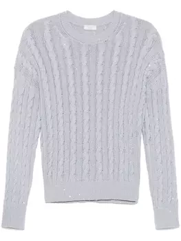 Peserico свитер с пайетками, синий