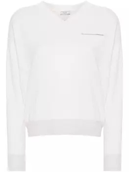 Peserico свитер с V-образным вырезом, белый