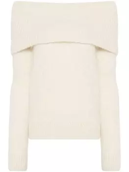 Peserico свитер с воротником-хомутом, белый