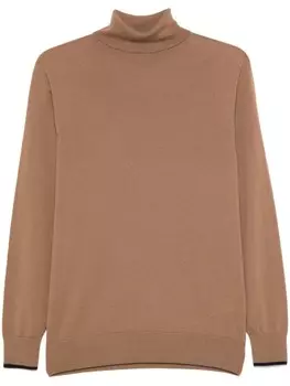 Peserico свитер с высоким воротником, коричневый