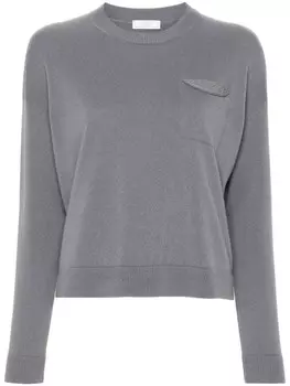 Peserico свитер в рубчик, серый