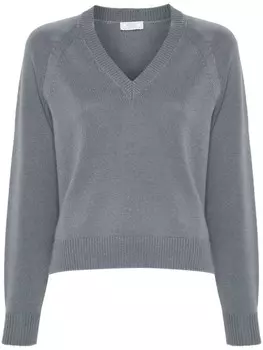 Peserico свитер в рубчик, синий