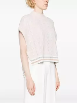Peserico топ фактурной вязки с пайетками, розовый