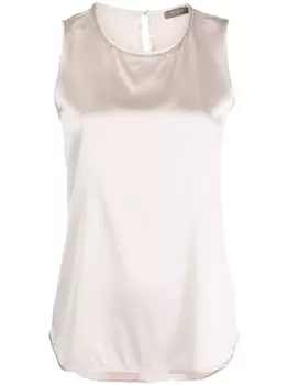 Peserico топ из эластичного шелка без рукавов, розовый