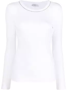 Peserico топ из джерси с длинными рукавами, белый