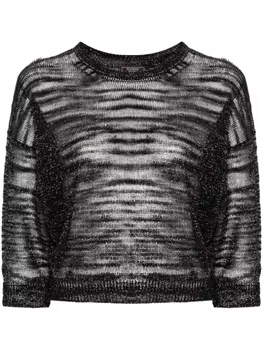 Peserico топ рыхлой вязки, черный