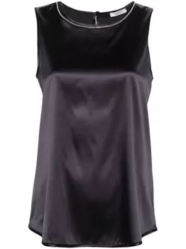 Peserico топ с бисером, синий