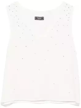 Peserico топ с кристаллами, серый