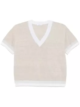 Peserico топ с люрексом, нейтральный