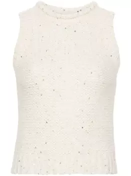 Peserico топ с пайетками, белый