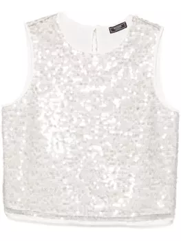 Peserico топ с пайетками, нейтральный
