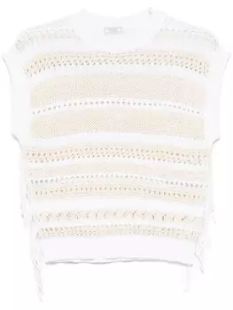 Peserico топ с пайетками, нейтральный