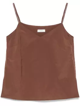 Peserico топ с V-образным вырезом, коричневый