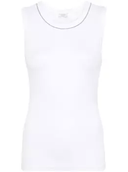 Peserico топ в рубчик, белый