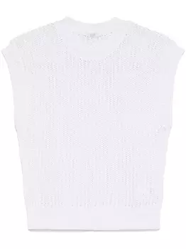 Peserico топ в рубчик, белый