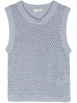 Peserico топ в технике кроше, синий