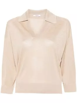 Peserico трикотажная рубашка поло, золотой