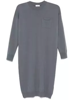 Peserico трикотажное платье миди, серый