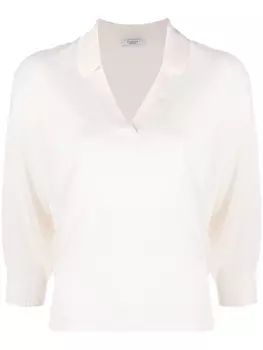 Peserico трикотажный джемпер с V-образным вырезом, нейтральный цвет