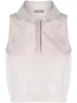 Peserico трикотажный топ без рукавов, золотой