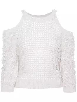 Peserico трикотажный топ с эффектом металлик, белый