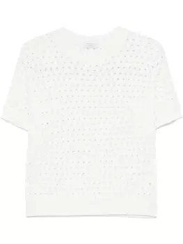 Peserico трикотажный топ с пайетками, белый