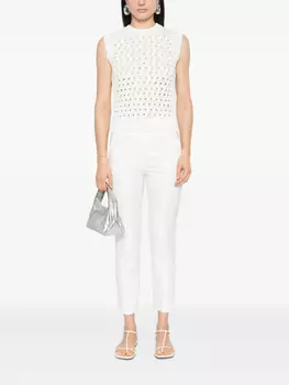 Peserico трикотажный топ с пайетками, белый