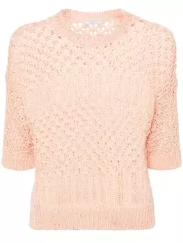 Peserico трикотажный топ с пайетками, розовый