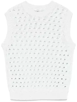 Peserico трикотажный топ с пайетками, зеленый