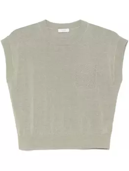 Peserico трикотажный жилет Punto Luce, зеленый