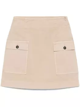 Peserico твиловая юбка мини, нейтральный
