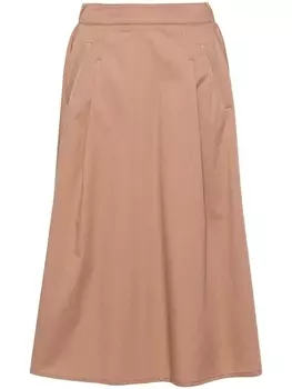 Peserico твиловая юбка с бисером, коричневый