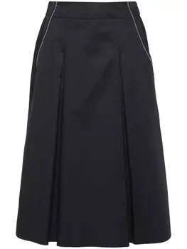 Peserico твиловая юбка с бисером, синий
