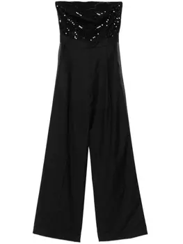 Peserico твиловый комбинезон с пайетками, черный