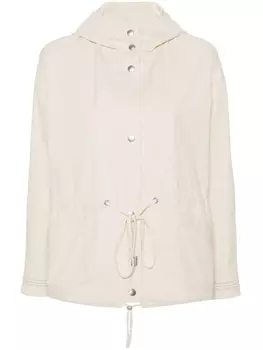 Peserico твиловый жакет с бисером, нейтральный цвет