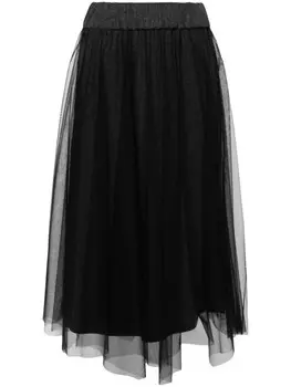 Peserico юбка А-образного силуэта, серый