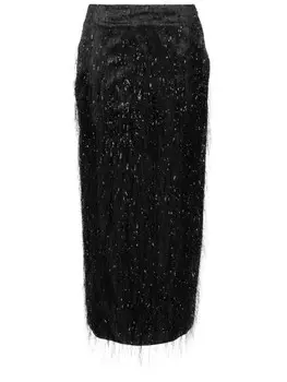 Peserico юбка макси с люрексом, черный