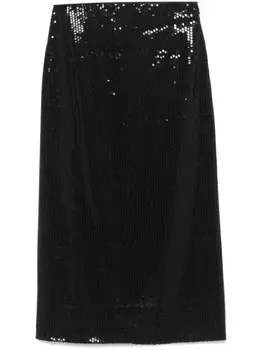 Peserico юбка макси с пайетками, черный