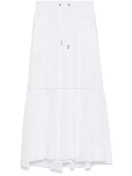 Peserico юбка миди Punto Luce с цепочкой, белый