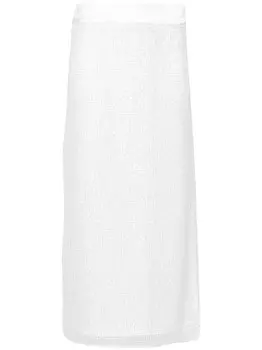 Peserico юбка миди с пайетками, белый