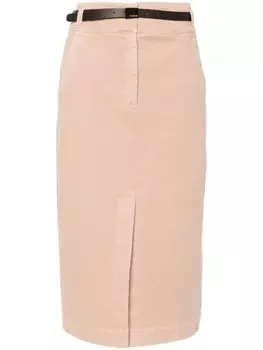 Peserico юбка миди с поясом, нейтральный цвет