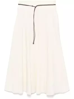 Peserico юбка миди с поясом, серый