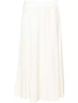 Peserico юбка миди со складками, нейтральный цвет